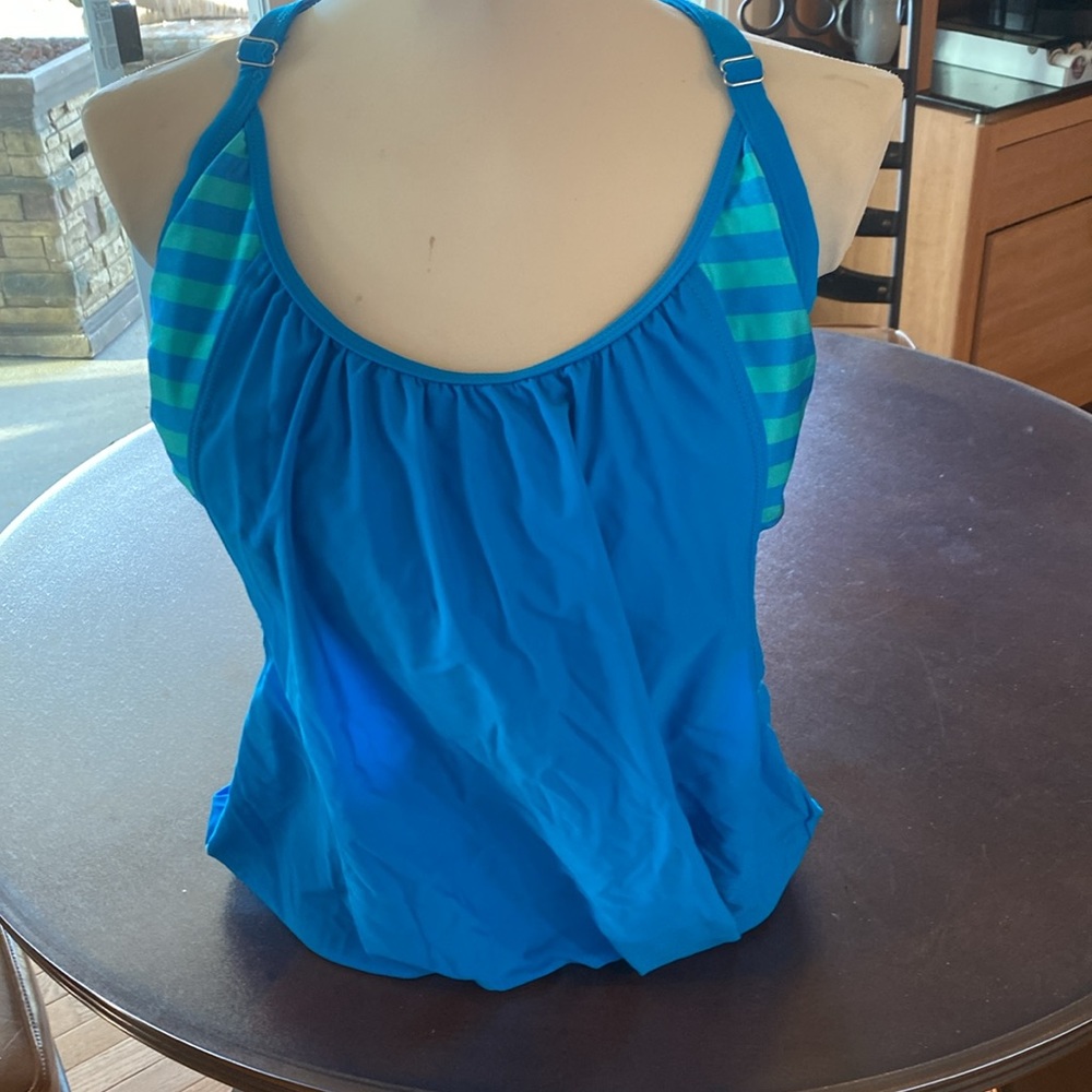 J.C, Pennies blue Tankini top XXL (top only)